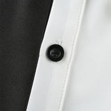 Robe chemisier noire et blanche asymétrique grunge aesthetic-Robes-THE FASHION PARADOX