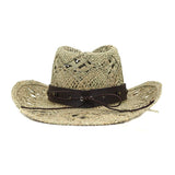 Chapeau cowboy corde tressée bandeau brun tete de buffle-Chapeau / Casquette-THE FASHION PARADOX
