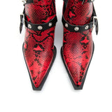 Bottines serpent punk rock pointues avec sangles rivetées-Chaussures-THE FASHION PARADOX