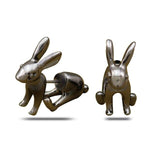 boucles d'oreille lapin dorées, argentées, blanches ou noires-BIJOUX-THE FASHION PARADOX