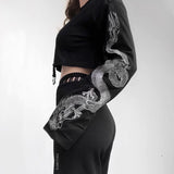 Sweatshirt noir tumblr aesthetic dragons - Top - THE FASHION PARADOX
