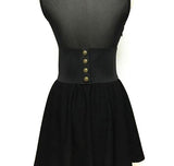 Ceinture dark serre-taille simili-cuir noir corsetée avec laçages - Ceinture et harnais - THE FASHION PARADOX