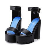 Sandales à plateforme boucle de cheville - Chaussures - THE FASHION PARADOX