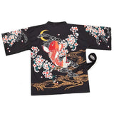Kimono court style kawai imprimé poisson japonisant - Kimono - THE FASHION PARADOX