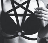 Harnais double élastique noir pentagramme - Ceinture et harnais - THE FASHION PARADOX