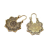 Boucles d'oreilles pendantes mandala dorées ou argentées - BIJOUX - THE FASHION PARADOX