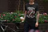 T shirt noir unisexe aesthetic tattoo rétro imprimé serpent goth-T-Shirts-THE FASHION PARADOX