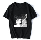 T-shirt unisexe noir et blanc retro anime japonais-T-Shirts-THE FASHION PARADOX
