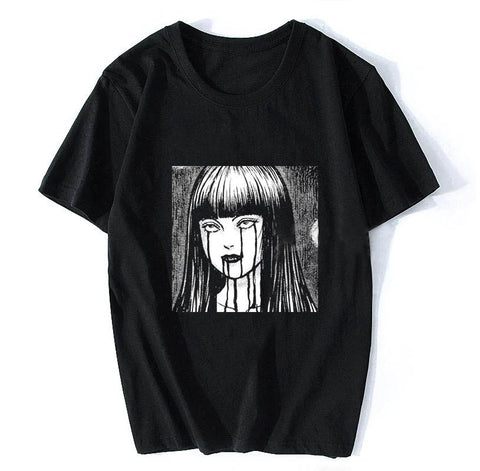 T-shirt unisexe noir retro aesthetic tumblr japonais-T-Shirts-THE FASHION PARADOX