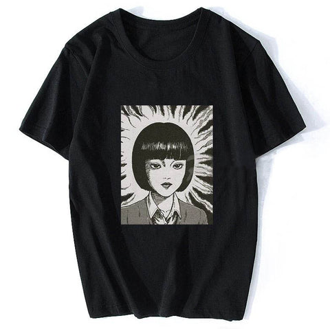 T-shirt unisexe noir retro pop culture aesthetic anime-T-Shirts-THE FASHION PARADOX