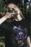 T shirt noir femme aesthetic witchcraft witch violet-T-Shirts-THE FASHION PARADOX